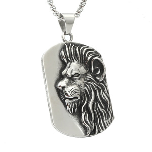 Yunnique – collier avec pendentif lion en argent tibétain, bijoux unisexes sur le thème des animaux, cadeau - Product Image 1