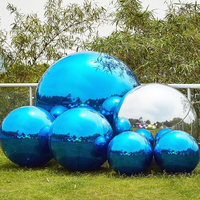 Sphère à bulles géante gonflable, ballon miroir en PVC irisé brillant, décoration de fête pour les promotions