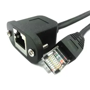 Panel montajlı RJ45 dişi erkek Ethernet yama kablosu uzatma