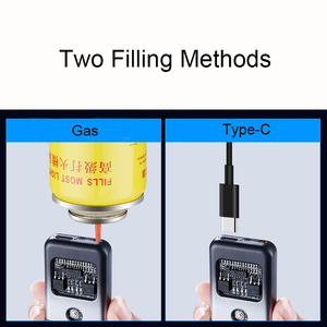 Encendedor eléctrico de doble uso impermeable al por mayor, encendedor eléctrico de doble arco de cuerpo transparente, encendedor de antorcha de llama azul - Product Image 3