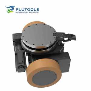 Carretilla elevadora Plutools personalizable de 400mm de diámetro AGV AMR con rueda motriz diferencial doble, rueda sólida de poliuretano, Material de Metal - Product Image 4