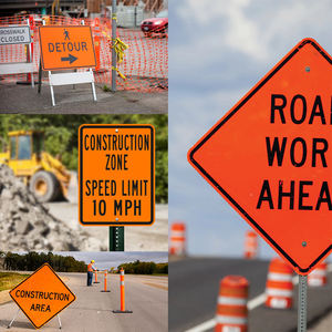 Şekil özelleştirilmiş Avenue yol dikkat yayalar işareti yol kapalı ilerideki işçiler yansıtıcı dikkat işareti Signages önde - Product Image 6