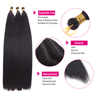Cheveux synthétiques tressés lisses de 20 à 28 pouces, couleur mixte noire, vente en gros, cheveux lisses Extra larges, mèches au Crochet