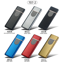 Briquet électronique moderne rechargeable par USB, double face, coupe-vent, pour cigarettes