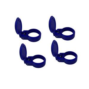 4 Pieces Female Hydraulic Quick Coupler <b>Dust</b> <b>Cap</b> 1.49" (38mm) Blue Plastic - Product Image 1