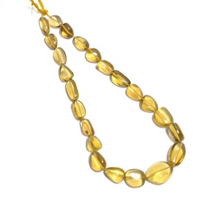 Cuentas de cuarzo miel en forma de pepita, hechas a mano, pulidas y lisas, para la elaboración de joyería. - Product Image 1