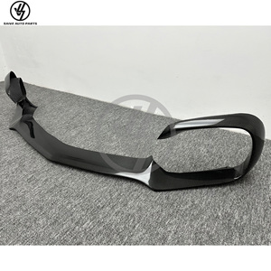 Diffuseur de pare-chocs avant en fibre de carbone style R 1:1 pour AMG GT GTS 2017-2019, finition brillante, tissage sergé, haute précision - Product Image 2