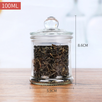 Bocal en verre transparent pour thé, pot hermétique pour fleurs de citron, conteneur de stockage anti-humidité, vente en gros