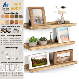 Mộc Mạc paulownia nổi hiển thị bằng gỗ Kệ treo tường lưu trữ giá cho phòng tắm nhà bếp phòng khách gia vị tổ chức - Product Image 1