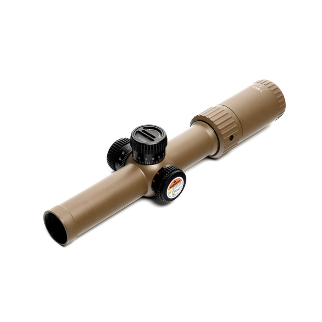 CoyotiSports HD Wide Angle 1-5x24 SFP LPVO Red&Green Illumination Hunting Scope Glass Etched Reticule in Flat Dark Earth Color