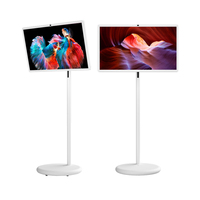 Tablette à écran tactile détachable de 27 pouces Moniteur Lcd Portable Blanc Android Smart TV pour Home Entertainment Travel Interactive