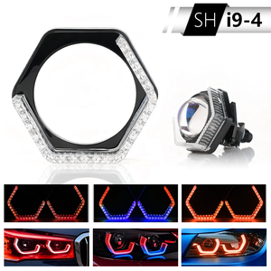 Feux de voiture LED imperméables IP67, nouveaux, décoratifs, type Angel Eye <span class=keywords><strong>Halo</strong></span>, lentille 2,5/3 pouces RGB, pour la plupart des voitures - Product Image 3