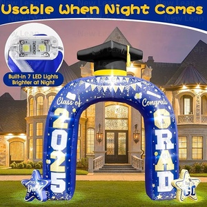 Bước Nhảy Vọt mới 10ft tốt nghiệp Lều bơm hơi chính thức Mũ vòm <span class=keywords><strong>LED</strong></span> <span class=keywords><strong>2025</strong></span> quảng cáo PVC cửa lễ hội Quà Tặng - Product Image 5