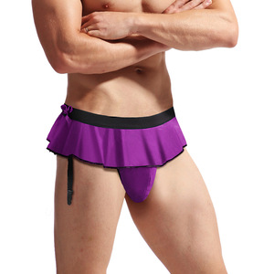 Venta al por mayor de ropa interior sexy de los hombres con ligas Tangas T-pants Culottes - Product Image 4