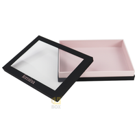 Nouveau Design couvercle de fenêtre boîte d'emballage cadeau boîte de Verpackungsbox carton avec couvercle Transparent durchsichch