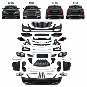 Kit de carrosserie auto Facelift Refit avec phare pour <span class=keywords><strong>Mercedes</strong></span> Benz Classe S W222 2014 2015 2016 2017 2018 Mise à niveau vers l'assemblage Maybach - Product Image 1