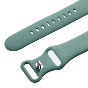Şekil 8 toka ile yumuşak fabrika toptan fiyat apple watchband için saat kayışı 304 paslanmaz çelik toka silikon