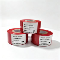 Red SCF-900 Color Ribbon Hot Stamp Ribbon 25mm*100m Bright Color Ink Foil for Food Pouch Medicine Box Production Date Coding