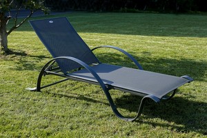 Moderno aluminio S forma brazo jardín al aire libre impermeable antioxidante <span class=keywords><strong>Textilene</strong></span> muebles de playa <span class=keywords><strong>plegable</strong></span> <span class=keywords><strong>tumbona</strong></span> Silla de salón - Product Image 3