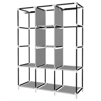 Armoire en tissu pliable convertible pour rangement domestique, design moderne, mobilier de chambre avec fonctions extensibles