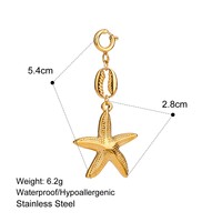 Charm Bar Pendentif en acier inoxydable Accessoires DIY Bijoux étanches Revêtement PVD 18k