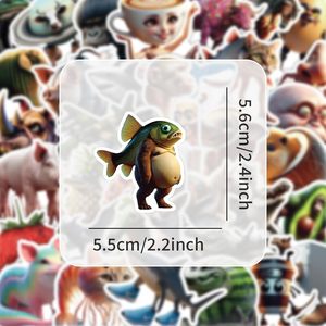 Pegatinas Divertidas de Animales a Prueba de <span class=keywords><strong>Agua</strong></span> Personalizadas, Etiquetas de Vinilo de Dibujos Animados para Niños, para Laptop, <span class=keywords><strong>Botella</strong></span> de <span class=keywords><strong>Agua</strong></span>, Carcasa de Teléfono, Decoración DIY - Product Image 2