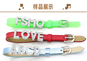 Thả Gốc Trung Quốc Nhà Máy 10Mm Bảng Chữ Cái Rhinestone Kim Cương Trượt Thư - Product Image 4