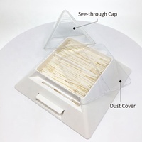 Distributeur automatique de cure-dents en plastique Welter's Classic, style pyramide, en bois, capacité 150-200 pièces, avec logo, modèle très demandé