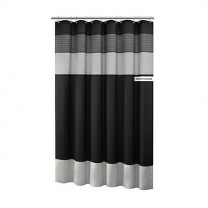 Cortina de Ducha de Seda Sintética, Diseño Moderno y Minimalista, Impresión Digital, Accesorio de Baño, Estilo Elegante y Duradero - Product Image 1