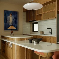 Meuble de cuisine sur mesure en bois massif naturel anti-fissuration de qualité supérieure avec quincaillerie à fermeture amortie pour la rénovation de cuisines de villas et de maisons