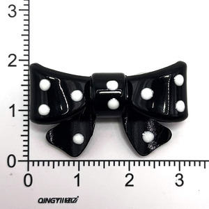 Polka Dot <b>Bow</b> Resin Hair Accessories For Childrens Hair <b>Clips</b> And Ornaments Daily Use High Quality DIY Jewelry Parts - Product Image 3