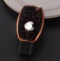 Housse de protection pour clé de voiture en TPU souple de qualité supérieure pour Mercedes Benz 3 boutons, coque de protection pour clé