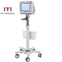 Chariot médical MT-MEDICAL Top 1 pour moniteur ECG, support en aluminium, hauteur réglable, 5 roulettes, mobilier hospitalier du Guangdong avec certifications ISO et CE