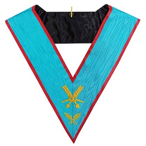 Collier de Maçonnerie Artisanal Brodé Unisexe pour Secrétaire de Loge Bleue de l'ASR - Broderies Bahaou - Product Image 1