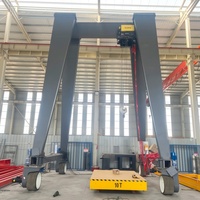 Grúa Pórtico sobre Neumáticos con Motor Diésel Outech, RTG de 2-350 Toneladas, Dirección 360°, Máquina Elevadora Móvil sin Rieles, Motor de 50m
