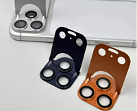Support invisible réglable intégré en métal avec protection d'objectif en verre trempé pour iPhone 17 18 Pro Max