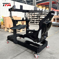 Simulateur profil aluminium volant personnalisé Cockpit simulateur de jeu de conduite superbe Cockpit avec vraie chaise course