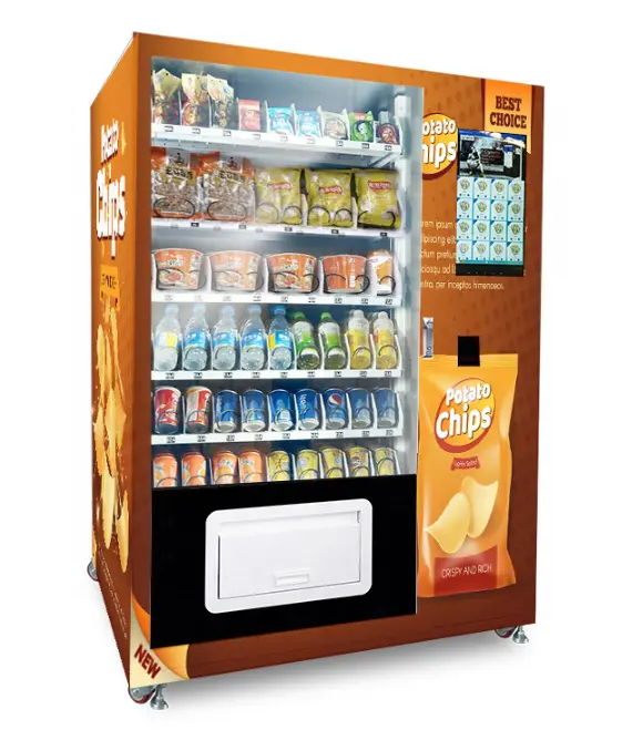 Lạnh uống Máy bán hàng tự động Combo Snack Máy bán hàng tự động cho thực phẩm và đồ uống