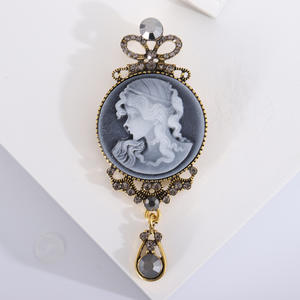 <span class=keywords><strong>Broche</strong></span> <span class=keywords><strong>pendentif</strong></span> vintage en strass, <span class=keywords><strong>broche</strong></span> en alliage pour femmes, <span class=keywords><strong>camée</strong></span> de beauté, <span class=keywords><strong>broche</strong></span> pour mariage, cadeau pour enfants - Product Image 4