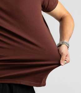 T-shirt in Maglia di Poliestere/Cotone a Maniche Corte con Collo a O, Elegante, Resistente, Moderna, di Tendenza, Vestibilità Regolare, Traspirante ed Ecologica - Product Image 3