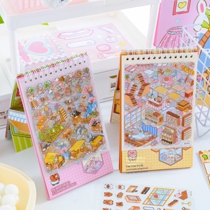 2.0 giá trị cao A5 handmade thu nhỏ biệt thự cảnh quan dán ba chiều Túp lều có thể xếp chồng thiết kế xoắn ốc ràng buộc giấy Quà Tặng - Product Image 1