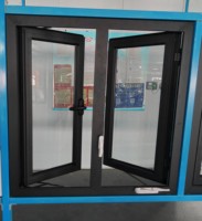 Nouveau design de fenêtres à battants en alliage d'aluminium à rupture de pont thermique, isolées et insonorisées, à double vitrage, avec verre trempé pour projets de villas