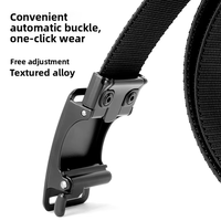 Ceinture tactique en nylon élastique pour usine, en toile résistante et confortable, pour le travail, l'uniforme et l'entraînement, avec boucle automatique en alliage