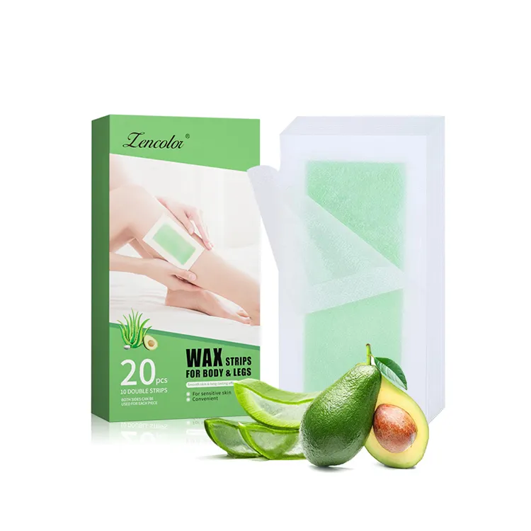 Factory Wholesale OEM Herbal Wax Strips Fast Depilatory Body Wax Strips anti allergy hair removal Waxing Strips