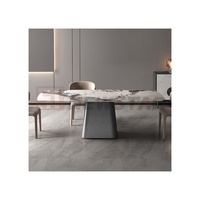 Newstar Design moderne personnaliser le dessus de table en marbre avec base en métal petite table à manger rectangulaire en marbre pour hôtel villa
