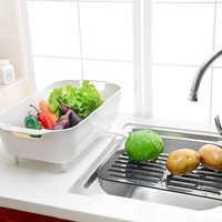 Étagère de rangement murale multifonctionnelle en plastique écologique à 4 couleurs pour séchage de vaisselle, organisateur de salle de bain et rangement sous évier