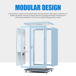 Cabina per Riunioni da Ufficio Modulare Insonorizzata Personalizzabile per Più Persone, Pod Acustico per Ufficio - Product Image 5