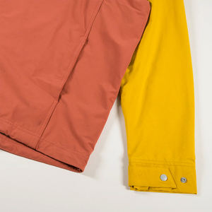 Sudadera con Capucha Personalizada con Logotipo para <span class=keywords><strong>Hombre</strong></span>, Estilo <span class=keywords><strong>Anorak</strong></span>, Color Rojo y Amarillo, Gorras Deportivas de Tela Cortavientos - Product Image 3