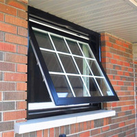 Venta al por mayor barato toldo ventana antirrobo seguridad doble vidrio aluminio toldo ventanas con barra protectora