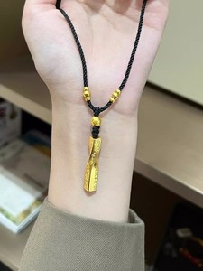 Colgante Dorado con Cuentas de la Suerte para Hombre, Cadena para Suéter Versátil 2023, Regalo de Cumpleaños para <span class=keywords><strong>Novio</strong></span> - Product Image 6